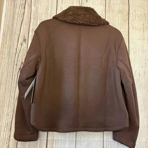 Athleta Womens westbound Sherpa Brown Jacket size Large - Picture 12 of 15